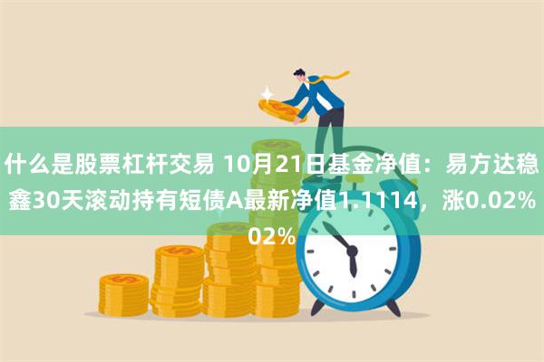 什么是股票杠杆交易 10月21日基金净值：易方达稳鑫30天滚动持有短债A最新净值1.1114，涨0.02%