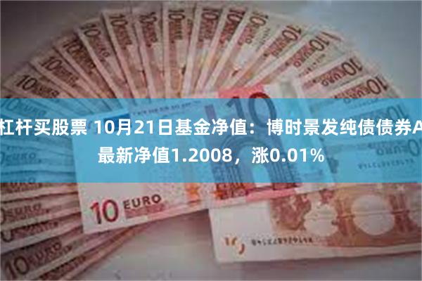 杠杆买股票 10月21日基金净值：博时景发纯债债券A最新净值1.2008，涨0.01%