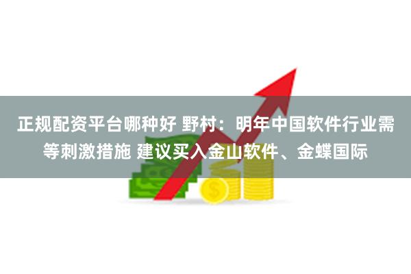 正规配资平台哪种好 野村：明年中国软件行业需等刺激措施 建议买入金山软件、金蝶国际